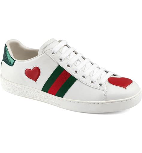 gucci sneakers hearts.